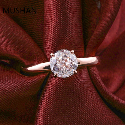MUSHAN Luxury Custom 14K 18K Gold Rings Band Jewelry With Moissanite Diamond Lab Grown Gemstones Diamond Wedding Ring For Women
