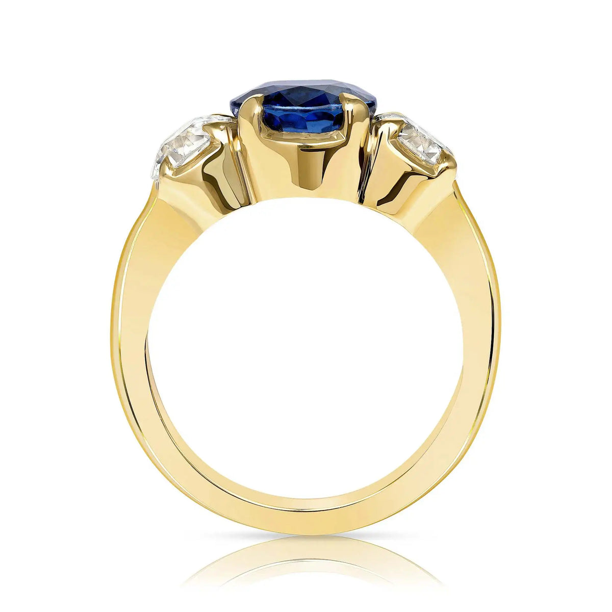 Anillo de compromiso MUSHAN de plata de ley 925 con zafiro de laboratorio para mujer, chapado en oro de 18K, regalo de aniversario