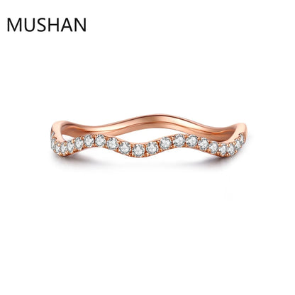 MUSHAN Luxury Custom 14K 18K Gold Rings Band Jewelry With Moissanite Diamond Lab Grown Gemstones Diamond Wedding Ring For Women