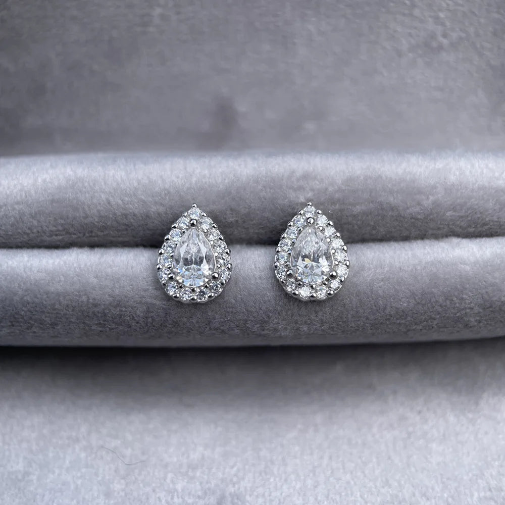 Boucles d'oreilles créoles MuShan en argent sterling 925, tendance, princesse, moissanite, cadeau d'anniversaire pour maman, plaqué rhodium, brevet MST