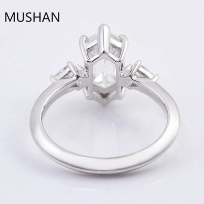 MUSHAN Luxury Custom 14K 18K Gold Rings Band Jewelry With Moissanite Diamond Lab Grown Gemstones Diamond Wedding Ring For Women