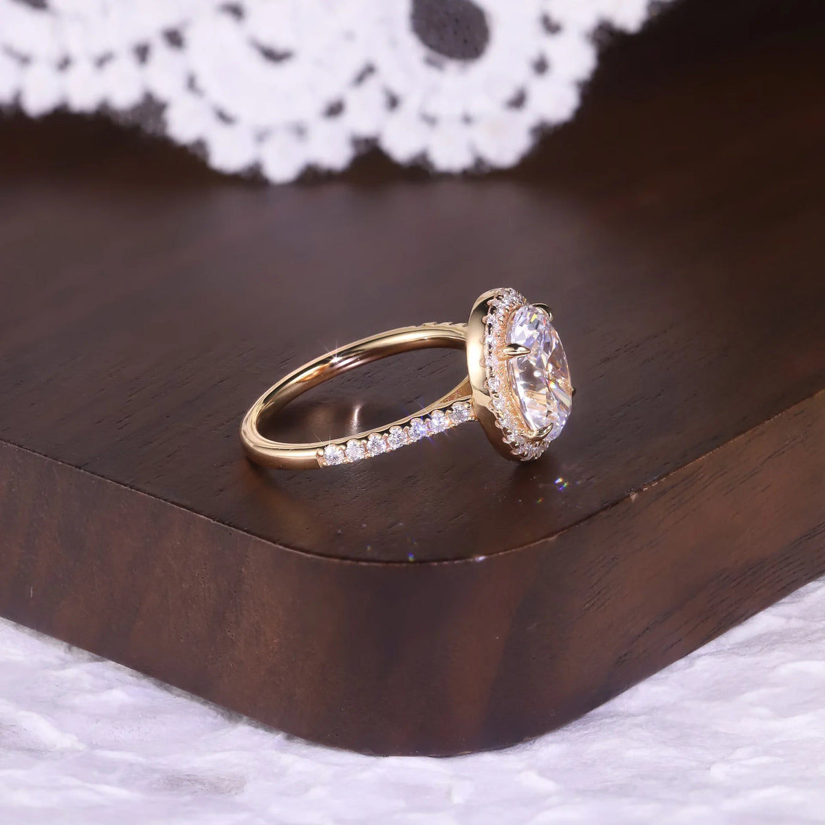 Bague de luxe MuShan en argent sterling 925, bague étincelante en moissanite pour femme, plaquée or 18 carats, bague fine brevetée MST