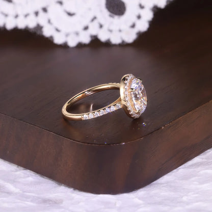 Bague de luxe MuShan en argent sterling 925, bague étincelante en moissanite pour femme, plaquée or 18 carats, bague fine brevetée MST