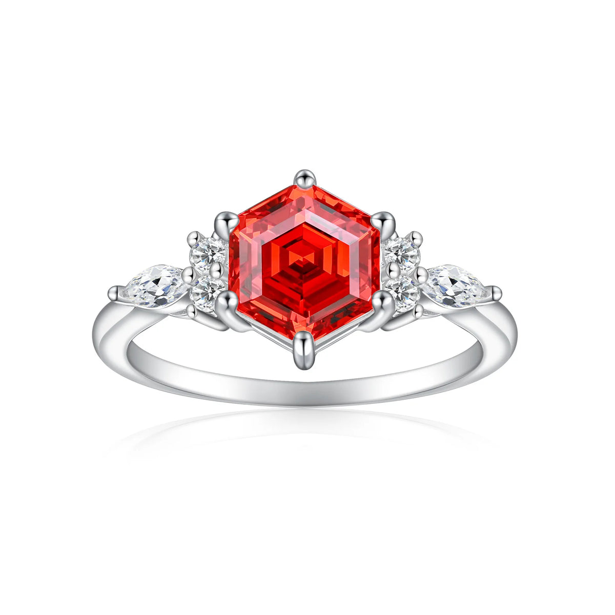 MuShan Jewelry 925 Sterling Silver Ring Wedding Band High Carbon Diamond Party Cocktail Bridal Shower Women Rings Fine Jewelry