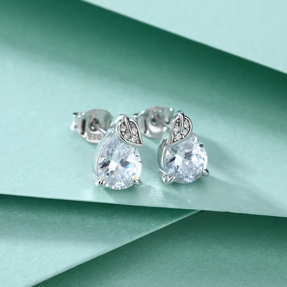 Boucles d'oreilles créoles de la marque MuShan en argent sterling 925 avec zircon cubique 7A, plaqué or rose 18 carats, bijoux fantaisie décontractés pour femmes