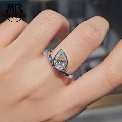 MUHAN Luxury Jewelry  925 Sterling Silver Ring Wedding Band  Women GRA Certificate Moissanite Diamond Rings D Color Fine Jewelry