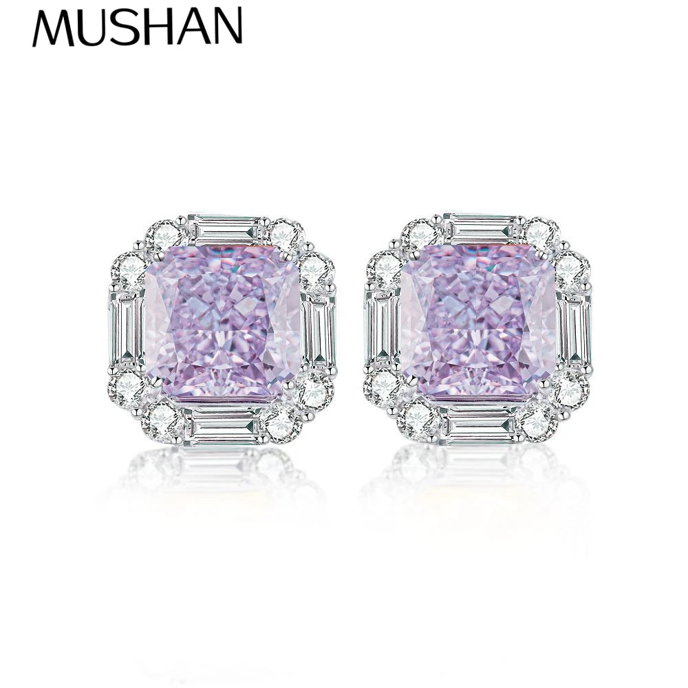 Boucles d'oreilles pendantes MuShan en argent sterling 925 avec zircon de grade 7A, bijoux raffinés pour femmes, plaqué or 18 carats, style décontracté