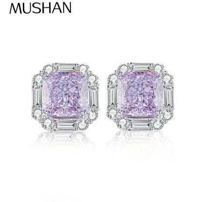 Boucles d'oreilles pendantes MuShan en argent sterling 925 avec zircon de grade 7A, bijoux raffinés pour femmes, plaqué or 18 carats, style décontracté