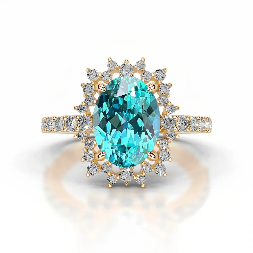 MUSHAN Bespoke Luxury Jewelry 925 Sterling Silver Ring Band Lab Grown Sapphire Ruby Emerald Ring for Women 18K Gold Plated Rings