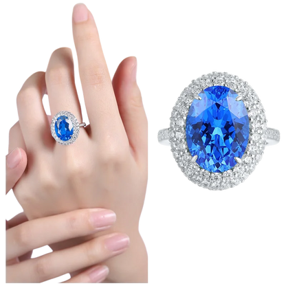Anillo de compromiso MUSHAN de plata de ley 925 con zafiro rojo de laboratorio corte Asscher para mujer, bañado en oro de 18 quilates, certificado GRC