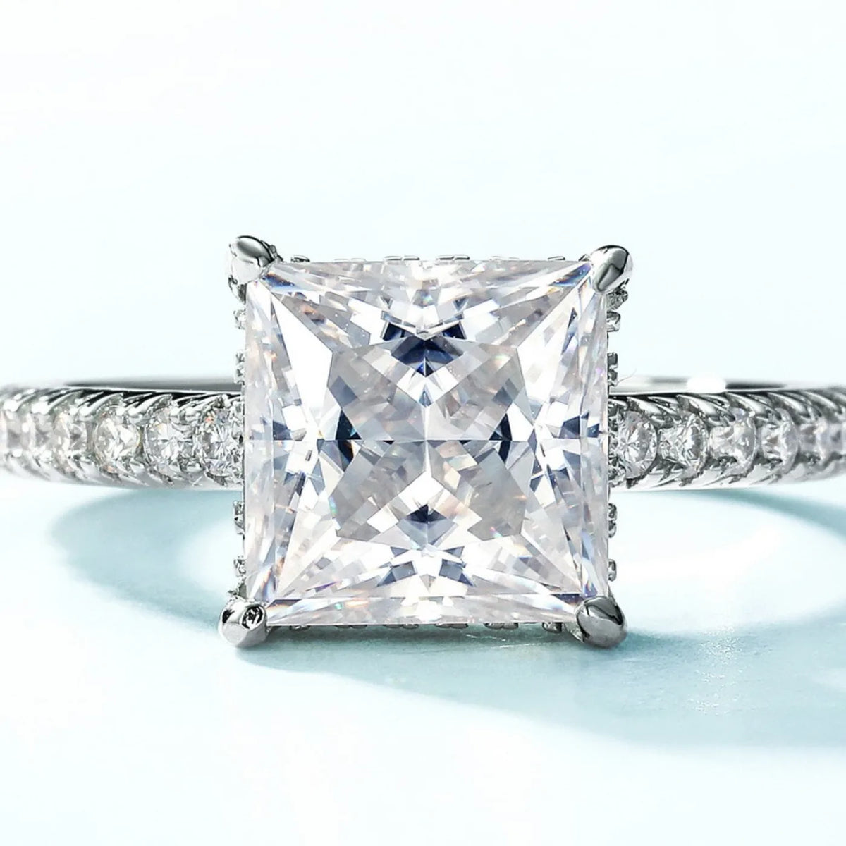MUHAN Luxury Jewelry  925 Sterling Silver Ring Wedding Band  Women GRA Certificate Moissanite Diamond Rings D Color Fine Jewelry