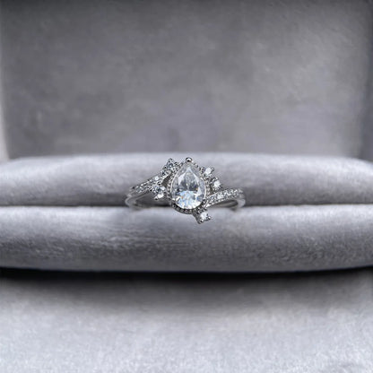 Anillo de plata de ley 925 de la marca MuShan, anillo artesanal con moissanita VVS para pareja, chapado en oro auténtico de 18K, joyería con patente MST