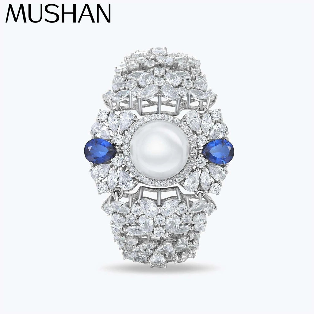 MuShan Jewelry 925 Sterling Silver Bracelets Bangles Tennis Bracelet 5A Zircon Women Glamorous Anniversary Women