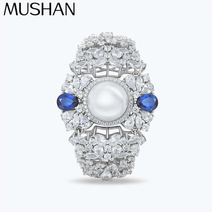 MuShan Jewelry 925 Sterling Silver Bracelets Bangles Tennis Bracelet 5A Zircon Women Glamorous Anniversary Women