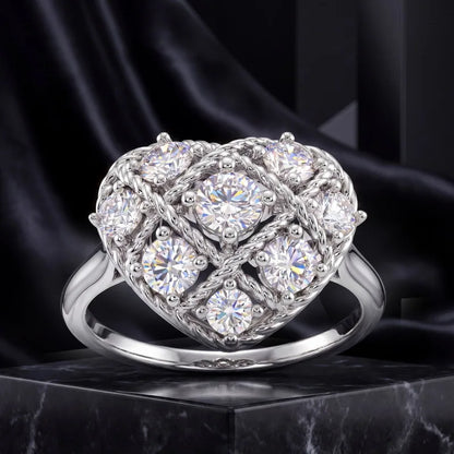 MUSHAN Custom Luxury Diamond Rings Jewelry IGI Certificated for Women 925 Sterling Silver Lab Grown Diamond Ring Band HPHT CVD