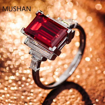 MUSHAN Luxury Custom 14K 18K Gold Rings Band Jewelry With Moissanite Diamond Lab Grown Gemstones Diamond Wedding Ring For Women