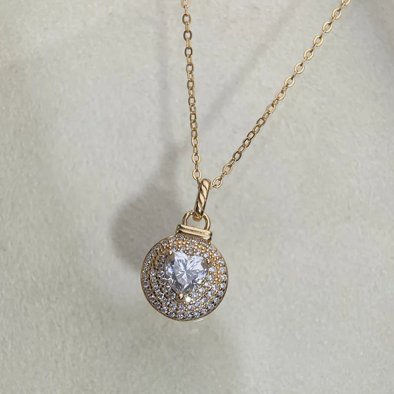 MuShan Designer Jewelry 925 Sterling Silver Pendant Dangle D Color Moissanite Strong Chain for Ladies 18K Gold Plated MST Patent