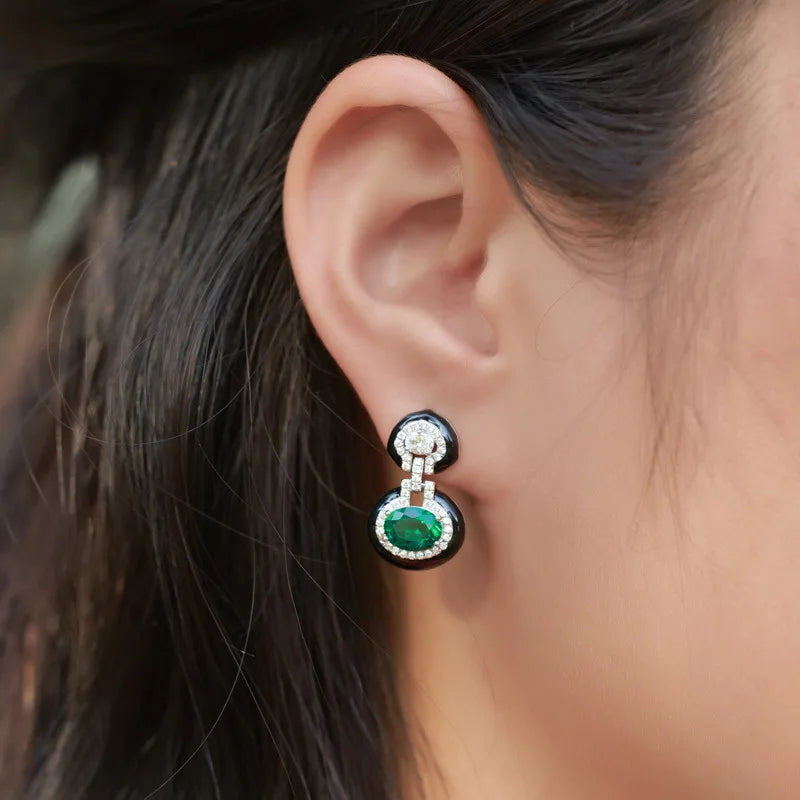 Boucles d'oreilles MuShan Jewelry en argent sterling 925 avec rubis de laboratoire ovale, bijou de fête pour femme, plaqué or 18K, certificat GRC inclus