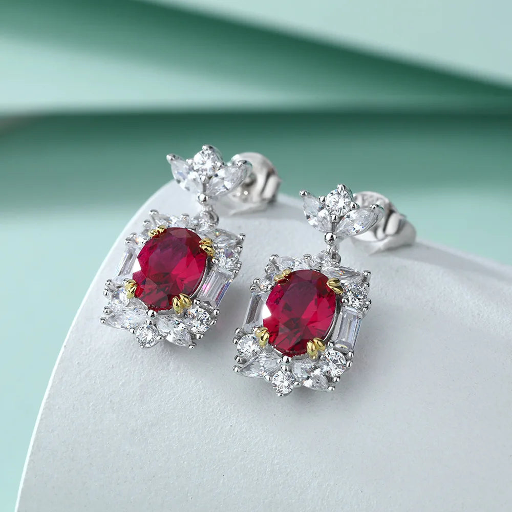 Boucles d'oreilles MuShan Luxury Jewelry en argent sterling 925, créoles avec zircons de grade 7A, bijou romantique pour femme, plaqué or rose 18 carats