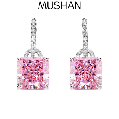 MuShan Jewelry 925 Sterling Silver Earring Fine 5A CZ Gemstones HCD Gemstones Chic 925 Sterling Silver Earrings Accessories