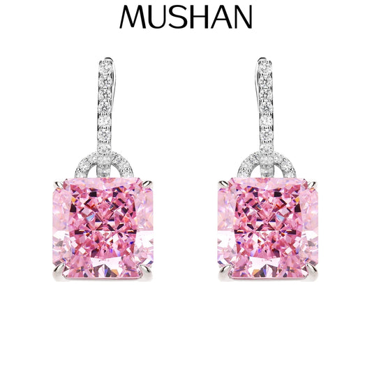 MuShan Jewelry 925 Sterling Silver Earring Fine 5A CZ Gemstones HCD Gemstones Chic 925 Sterling Silver Earrings Accessories