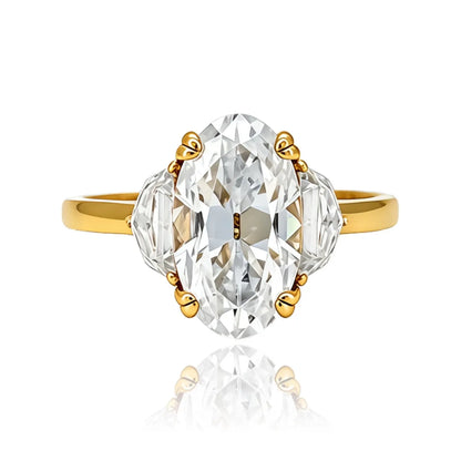 MUSHAN Luxury Jewelry 925 Sterling Silver Ring Band Women GRA 4.8ct Moissanite Diamond Emerald D Color Rings Fine Jewelry