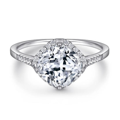 MuShan Jewelry 925 Sterling Silver Rings Bands Rings Bands Ring 7A Cubic Zirconia Vintage Engagement Anniversary  Women Gift