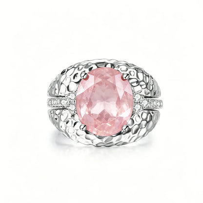MUSHAN Custom Jewelry 925 Sterling Silver Ring Lab Red Ruby Radiant Bridal Gift for Women 18K Gold Plated GRC Certificate Ring