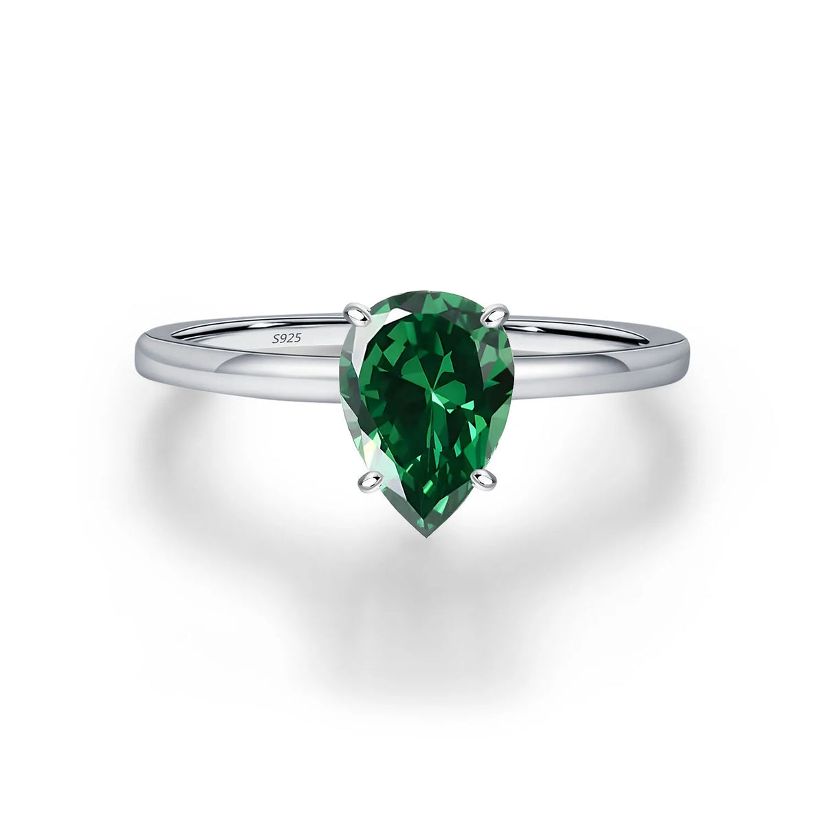 Anillo de plata de ley 925 marca MuShan para mujer, joyería fina con piedras preciosas en forma de gota de agua, ideal para fiestas, bodas y aniversarios.