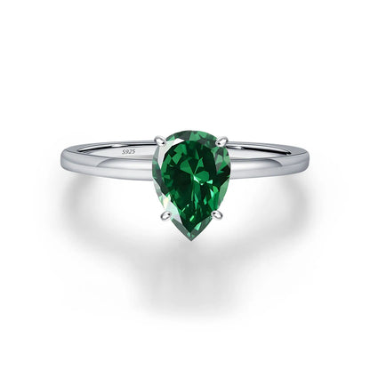 Anillo de plata de ley 925 marca MuShan para mujer, joyería fina con piedras preciosas en forma de gota de agua, ideal para fiestas, bodas y aniversarios.
