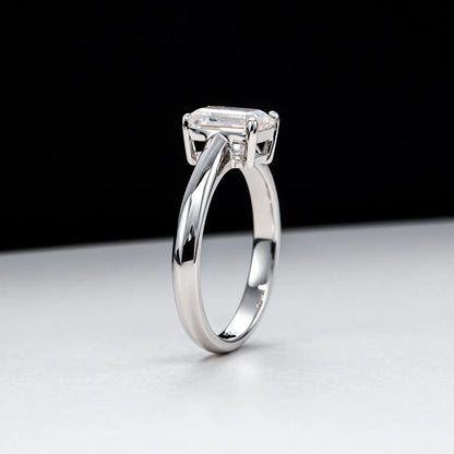 Anillo de plata de ley 925 marca MuShan, anillo de moissanita deslumbrante para mujer, chapado en oro auténtico de 18 quilates, joyería fina con patente MST