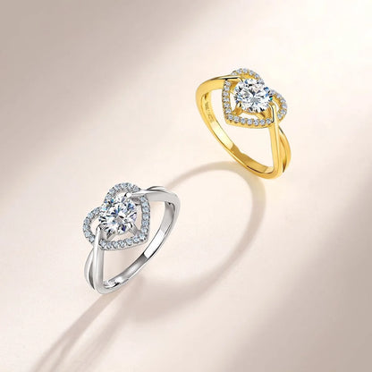 Anillo de lujo MUSHAN de plata de ley 925 para mujer, con diamante moissanita, certificado GRA, color D, esmeralda, joyería fina