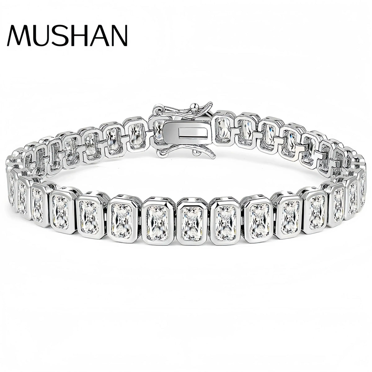 MS Luxury Jewelry 925 Sterling Silver Bracelet For Women Men HCD Gemstones Chain Tennis Bracelets Bangles S925 Fine Jewelry