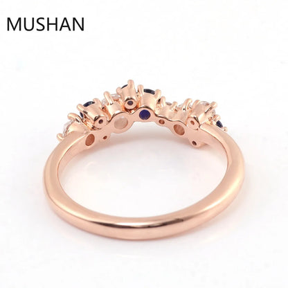 MUSHAN Luxury Custom 14K 18K Gold Rings Band Jewelry With Moissanite Diamond Lab Grown Gemstones Diamond Wedding Ring For Women