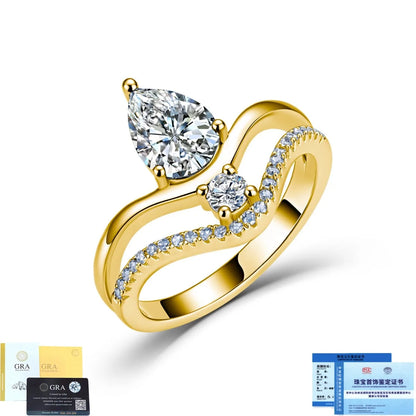 Bague MUSHAN Luxury Jewelry en argent sterling 925 pour femme, diamant moissanite émeraude certifié GRA, couleur D, joaillerie fine