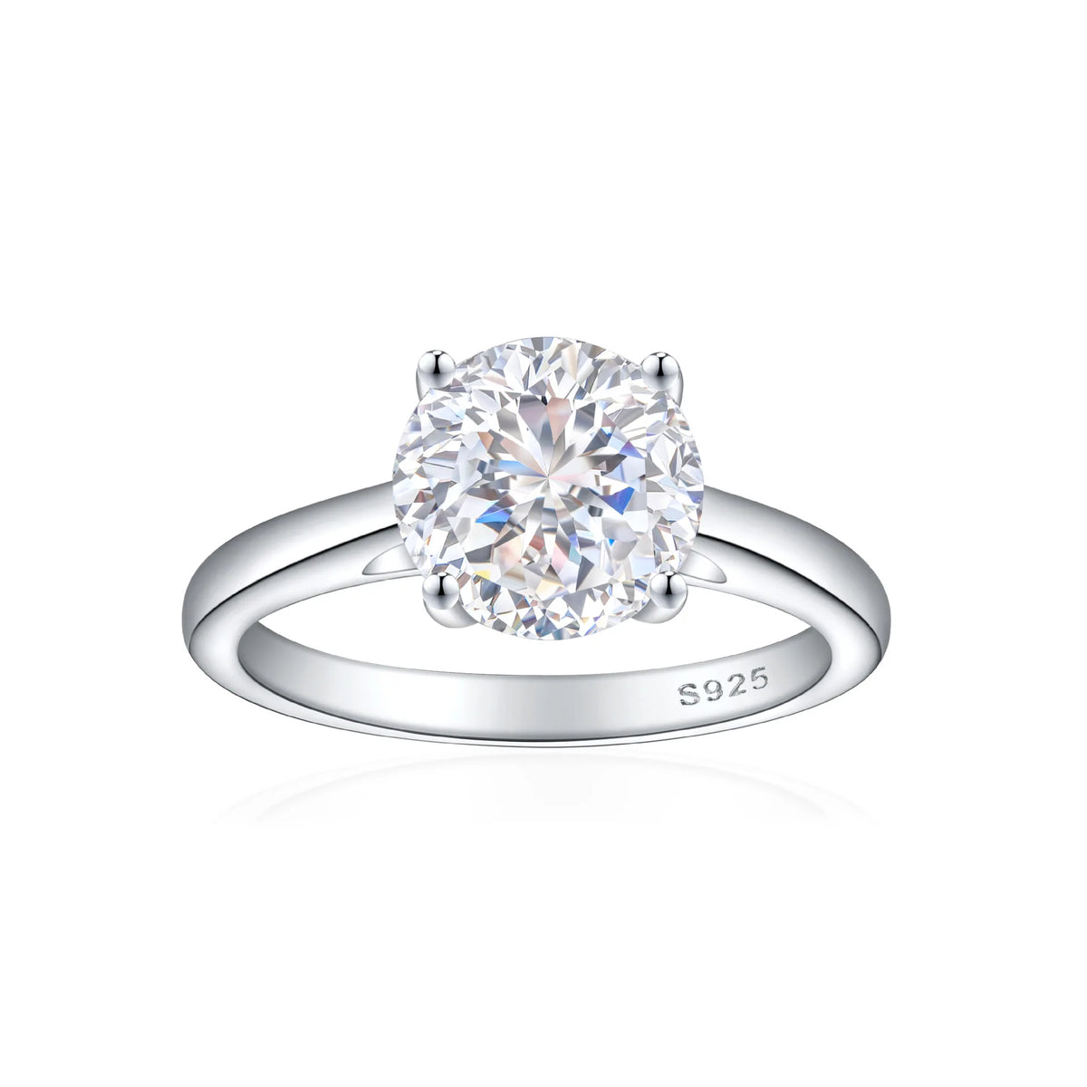 MuShan Jewelry 925 Sterling Silver Ring Wedding Band HCD Gemstones Minimalist Style Statement Jewelry Women Rings Fine Jewelry