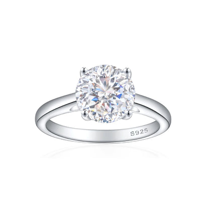 MuShan Jewelry 925 Sterling Silver Ring Wedding Band HCD Gemstones Minimalist Style Statement Jewelry Women Rings Fine Jewelry