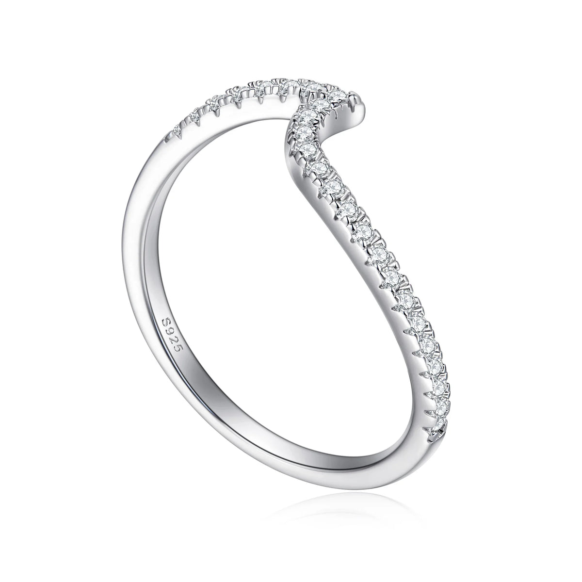 MuShan Designer Jewelry 925 Sterling Silver Ring Cubic Zirconia 5A Triangle Daytime Ladies Rhodium Plated Fine Jewelry Rings