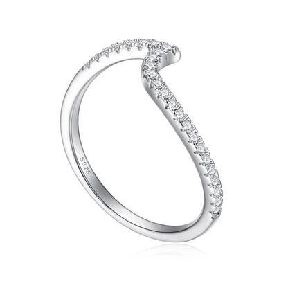 MuShan Designer Jewelry 925 Sterling Silver Ring Cubic Zirconia 5A Triangle Daytime Ladies Rhodium Plated Fine Jewelry Rings