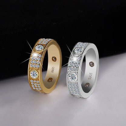 MuShan Designer Jewelry 925 Sterling Silver Ring VVS Moissanite Valentine Ring for Sister 18K Gold Plated MST Patent Jewellery