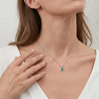 MUSHAN Luxury Jewelry 925 Sterling Silver Chain Pendant Necklace Lab Grown Emerald Ruby Gemstones Necklaces Pendants GRC Jewelry