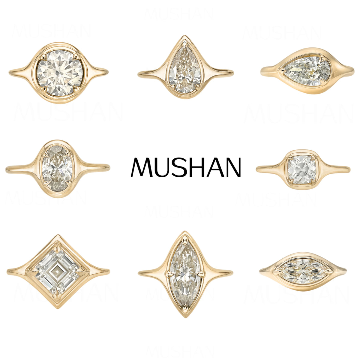 MUSHAN Patented Jewelry 925 Sterling Silver Ring Band For Women D Color VVS1 Moissanite Diamond Ring GRA Certificated Jewelry