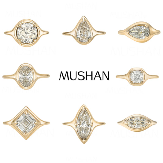 MUSHAN Patented Jewelry 925 Sterling Silver Ring Band For Women D Color VVS1 Moissanite Diamond Ring GRA Certificated Jewelry