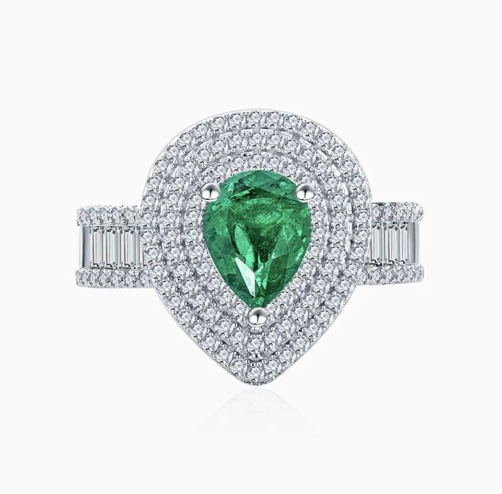 MUSHAN Bague de luxe pour femme en argent sterling 925, avec diamant moissanite 1,8 ct certifié GRA et zirconium, bijou raffiné