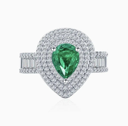 MUSHAN Bague de luxe pour femme en argent sterling 925, avec diamant moissanite 1,8 ct certifié GRA et zirconium, bijou raffiné