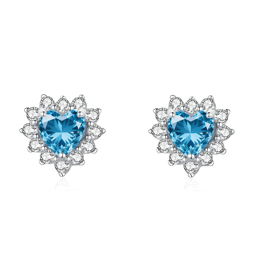 MuShan Jewelry 925 Sterling Silver Stud Earrings Dangle High Carbon Diamond Classic Luxury Women Earring Fine Jewelry