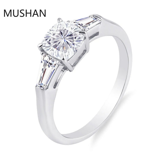 MUSHAN Luxury Custom 14K 18K Gold Rings Band Jewelry With Moissanite Diamond Lab Grown Gemstones Diamond Wedding Ring For Women