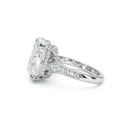 MUSHAN Luxury Jewelry 925 Sterling Silver Ring Band Women GRA Certificated Moissanite Diamond Emerald D Color Rings Fine Jewelry