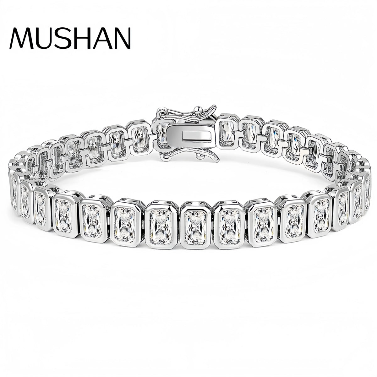 MS Luxury Jewelry 925 Sterling Silver Bracelet For Women Men HCD Gemstones Chain Tennis Bracelets Bangles S925 Fine Jewelry