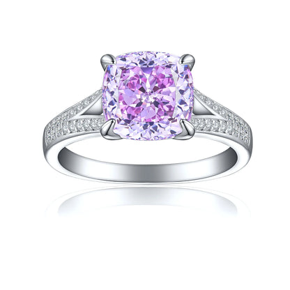 MuShan Jewelry 925 Sterling Silver Ring Wedding Band High Carbon Diamond Cocktail Party Romantic Style Women Rings Fine Jewelry
